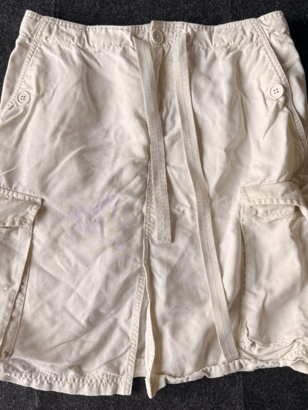 Vintage GAP Cargo Skirt Women Small Ivory Y2K Utility Mini